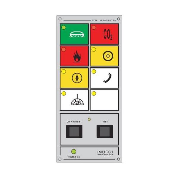 ITS08CR24VDC Inelth  Light panel type ITS-08-CR 24vDC w/8 symbols i.a.t. I-12619